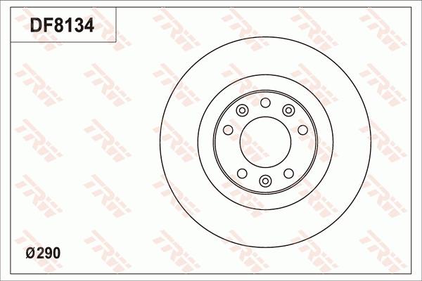 TRW DF8134 - Bremžu diski www.autospares.lv