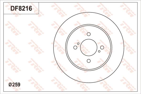 TRW DF8216 - Bremžu diski www.autospares.lv