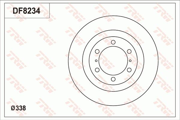 TRW DF8234 - Bremžu diski www.autospares.lv