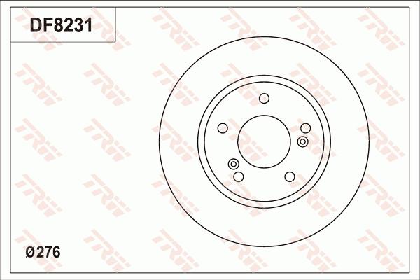 TRW DF8231S - Bremžu diski www.autospares.lv