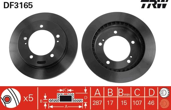 TRW DF3165 - Bremžu diski www.autospares.lv