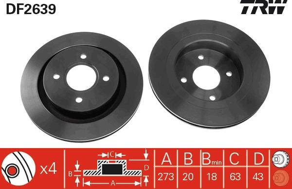 TRW DF2639 - Bremžu diski www.autospares.lv