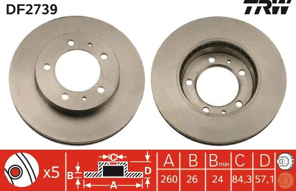 TRW DF2739 - Bremžu diski www.autospares.lv