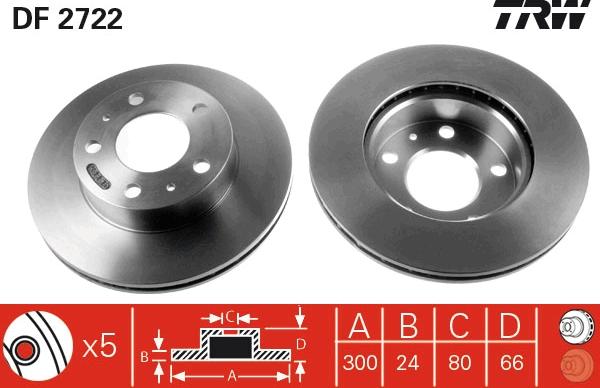 TRW DF2722 - Bremžu diski autospares.lv