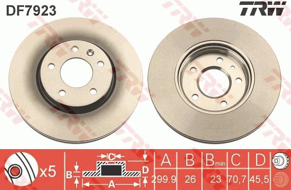 TRW DF7923 - Bremžu diski www.autospares.lv