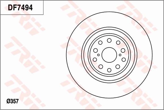 TRW DF7494S - Bremžu diski www.autospares.lv