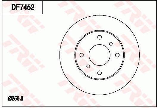 TRW DF7452 - Bremžu diski www.autospares.lv