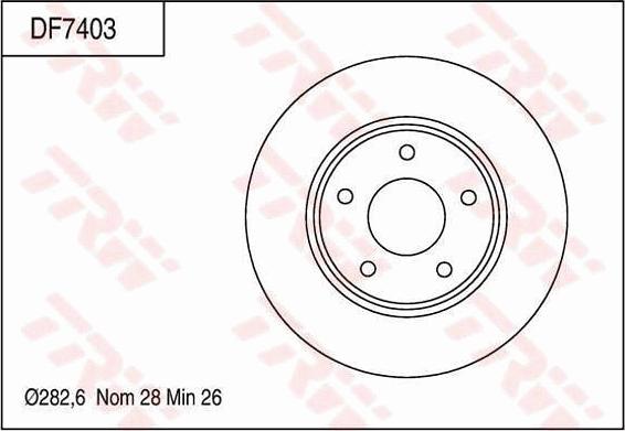 TRW DF7403 - Bremžu diski www.autospares.lv