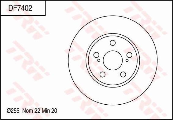 TRW DF7402 - Bremžu diski www.autospares.lv