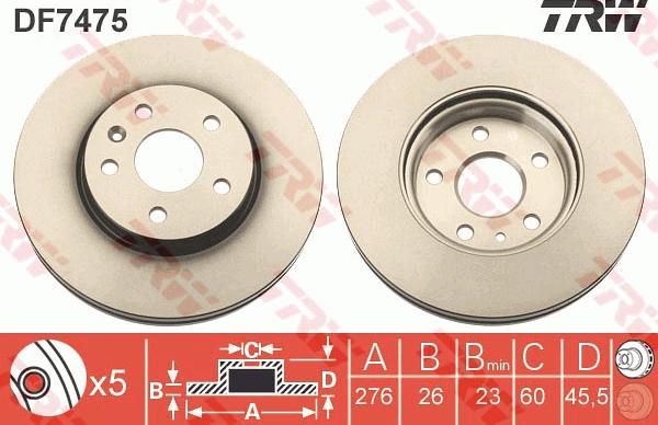 TRW DF7475 - Bremžu diski autospares.lv