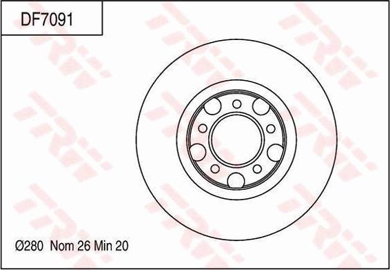 TRW DF7091 - Bremžu diski www.autospares.lv