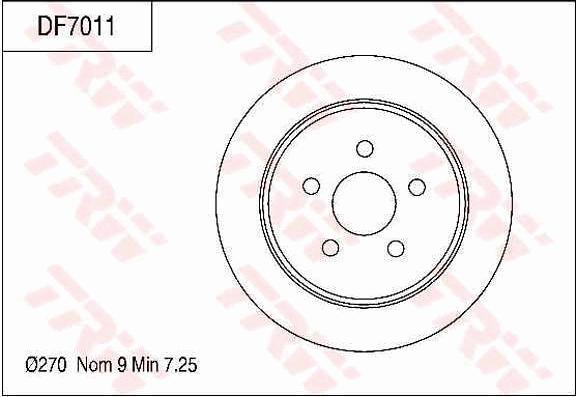 TRW DF7011 - Bremžu diski www.autospares.lv