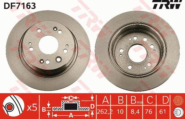 TRW DF7163 - Bremžu diski autospares.lv