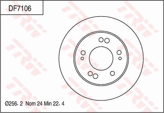 TRW DF7106 - Bremžu diski www.autospares.lv