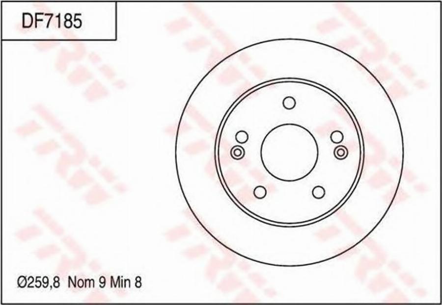 TRW DF7185 - Bremžu diski autospares.lv