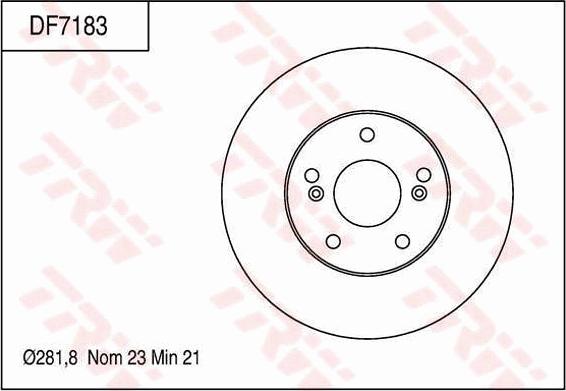 TRW DF7183 - Bremžu diski www.autospares.lv