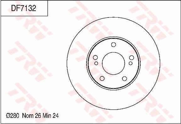 TRW DF7132 - Bremžu diski autospares.lv