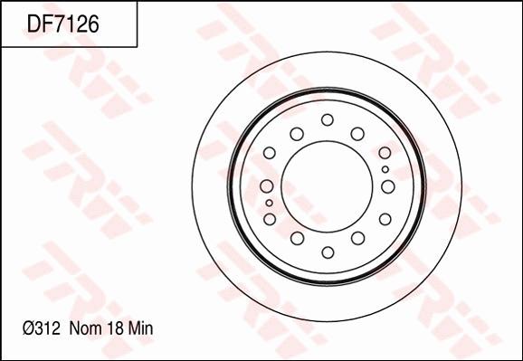 TRW DF7126 - Bremžu diski www.autospares.lv