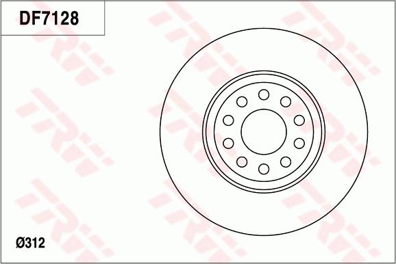 TRW DF7128 - Bremžu diski www.autospares.lv