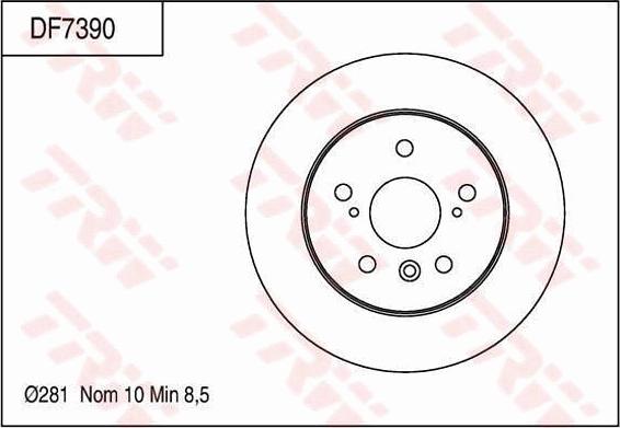 TRW DF7390 - Bremžu diski autospares.lv