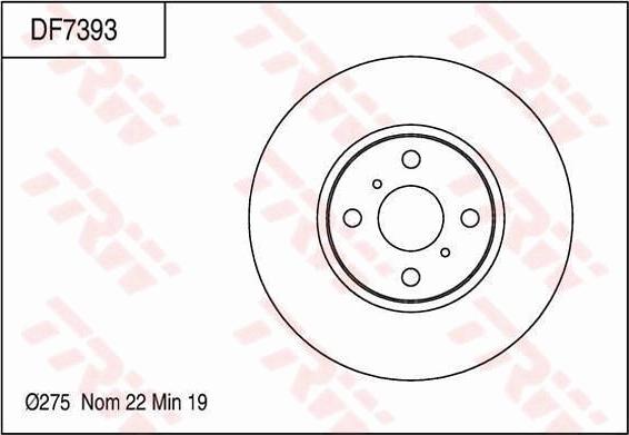 TRW DF7393 - Bremžu diski www.autospares.lv