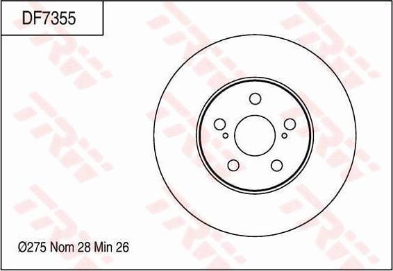 TRW DF7355 - Bremžu diski www.autospares.lv