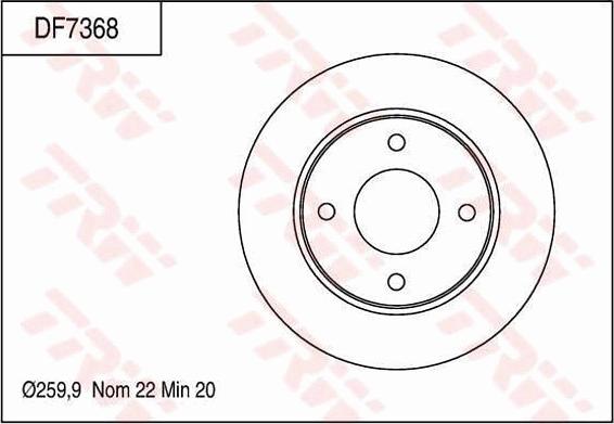 TRW DF7368 - Bremžu diski www.autospares.lv