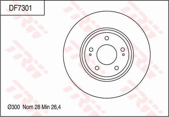 TRW DF7301 - Bremžu diski www.autospares.lv