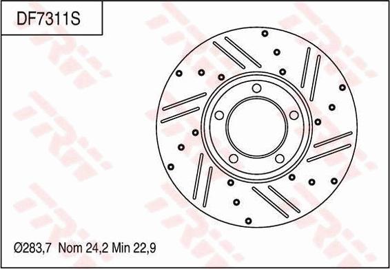 TRW DF7311S - Bremžu diski www.autospares.lv