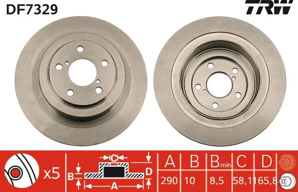 TRW DF7329 - Bremžu diski www.autospares.lv