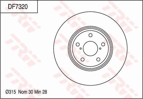 TRW DF7320 - Bremžu diski autospares.lv