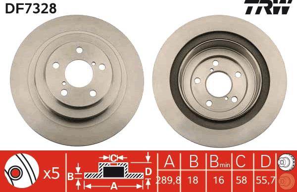 TRW DF7328 - Bremžu diski www.autospares.lv