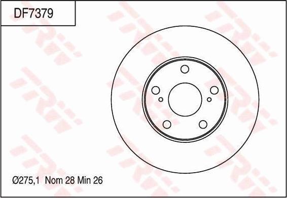 TRW DF7379 - Bremžu diski www.autospares.lv