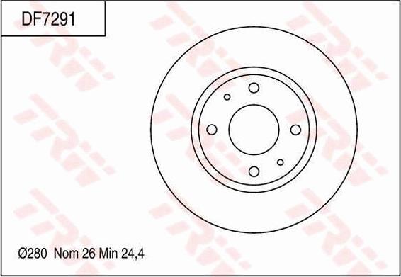 TRW DF7291 - Bremžu diski www.autospares.lv