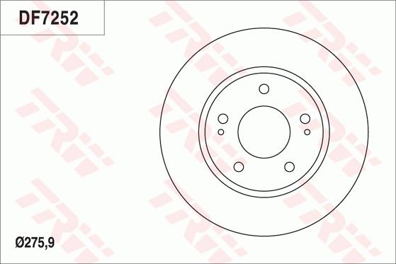 TRW DF7252 - Bremžu diski www.autospares.lv