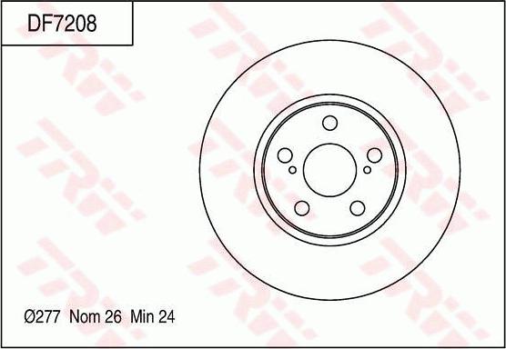 TRW DF7208S - Тормозной диск www.autospares.lv