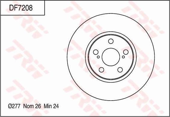 TRW DF7208 - Bremžu diski www.autospares.lv