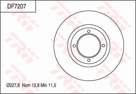 TRW DF7207 - Bremžu diski autospares.lv