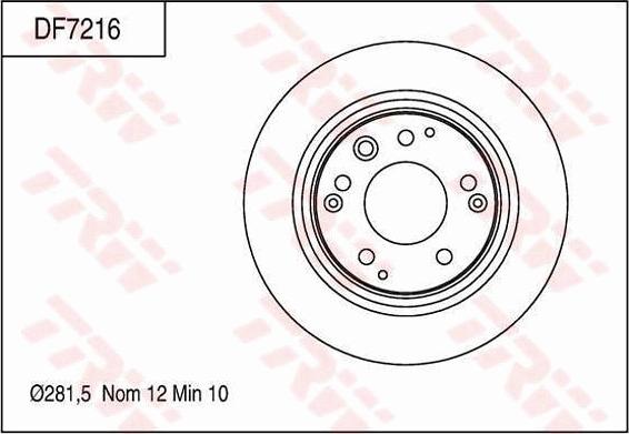 TRW DF7216 - Bremžu diski www.autospares.lv