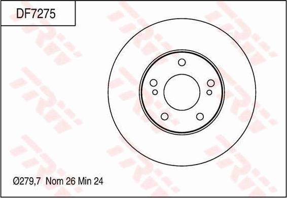 TRW DF7275 - Bremžu diski autospares.lv