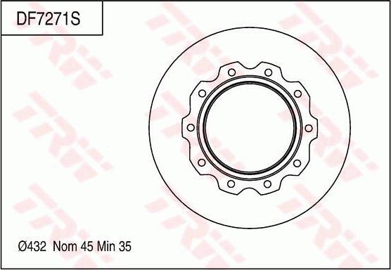 TRW DF7271S - Bremžu diski www.autospares.lv