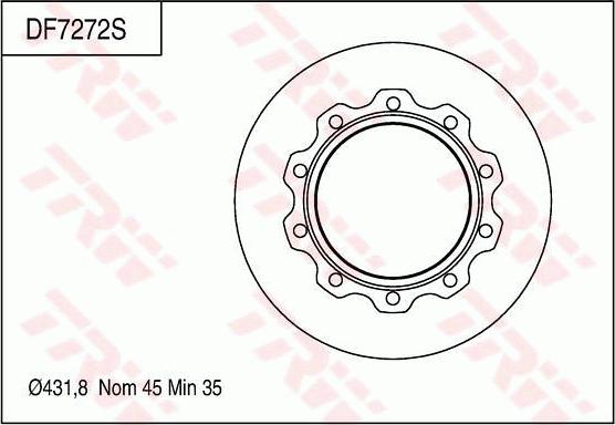 TRW DF7272S - Bremžu diski www.autospares.lv