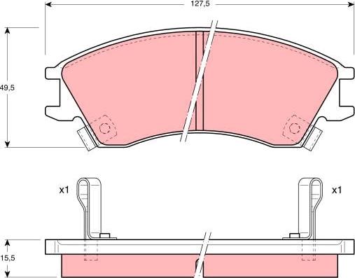 TRW GDB992 - Тормозные колодки, дисковые, комплект www.autospares.lv