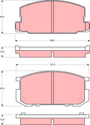 TRW GDB954 - Bremžu uzliku kompl., Disku bremzes autospares.lv