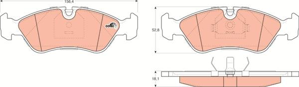 TRW GDB951DT - Bremžu uzliku kompl., Disku bremzes www.autospares.lv