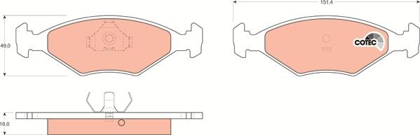 TRW GDB958 - Brake Pad Set, disc brake www.autospares.lv