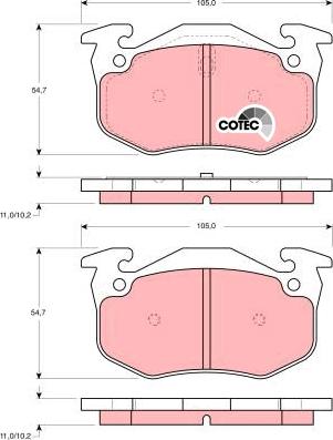 TRW GDB905 - Brake Pad Set, disc brake www.autospares.lv