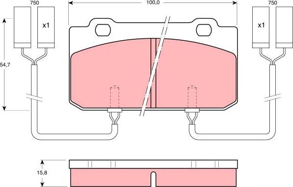 TRW GDB902 - Bremžu uzliku kompl., Disku bremzes autospares.lv