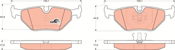 TRW GDB917 - Brake Pad Set, disc brake www.autospares.lv