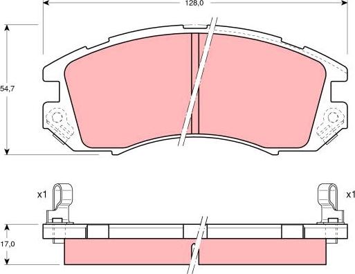 TRW GDB989 - Brake Pad Set, disc brake www.autospares.lv